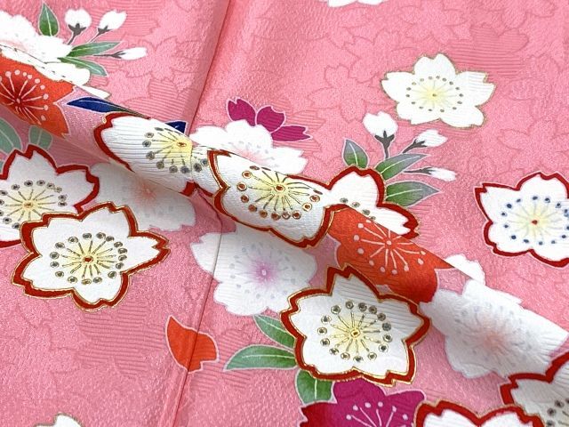 七五三 着物 3歳 女の子 フルセット 正絹 友禅柄 三つ身の絵羽着物 小寸結び帯 小物セット ピンク 桜 OK3K2388o2423RRw WWW_OPDRERGINERDOGAN_COM