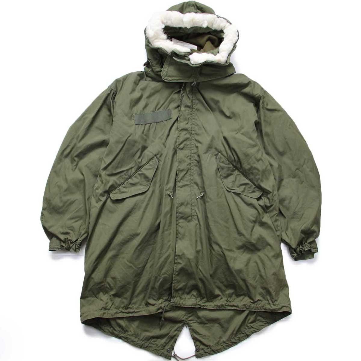 70s 米軍 U.S.ARMY キルティングライナー-フード付き M-65 パーカー M-R A モッズコート フィッシュテール フルセット ビンテージ