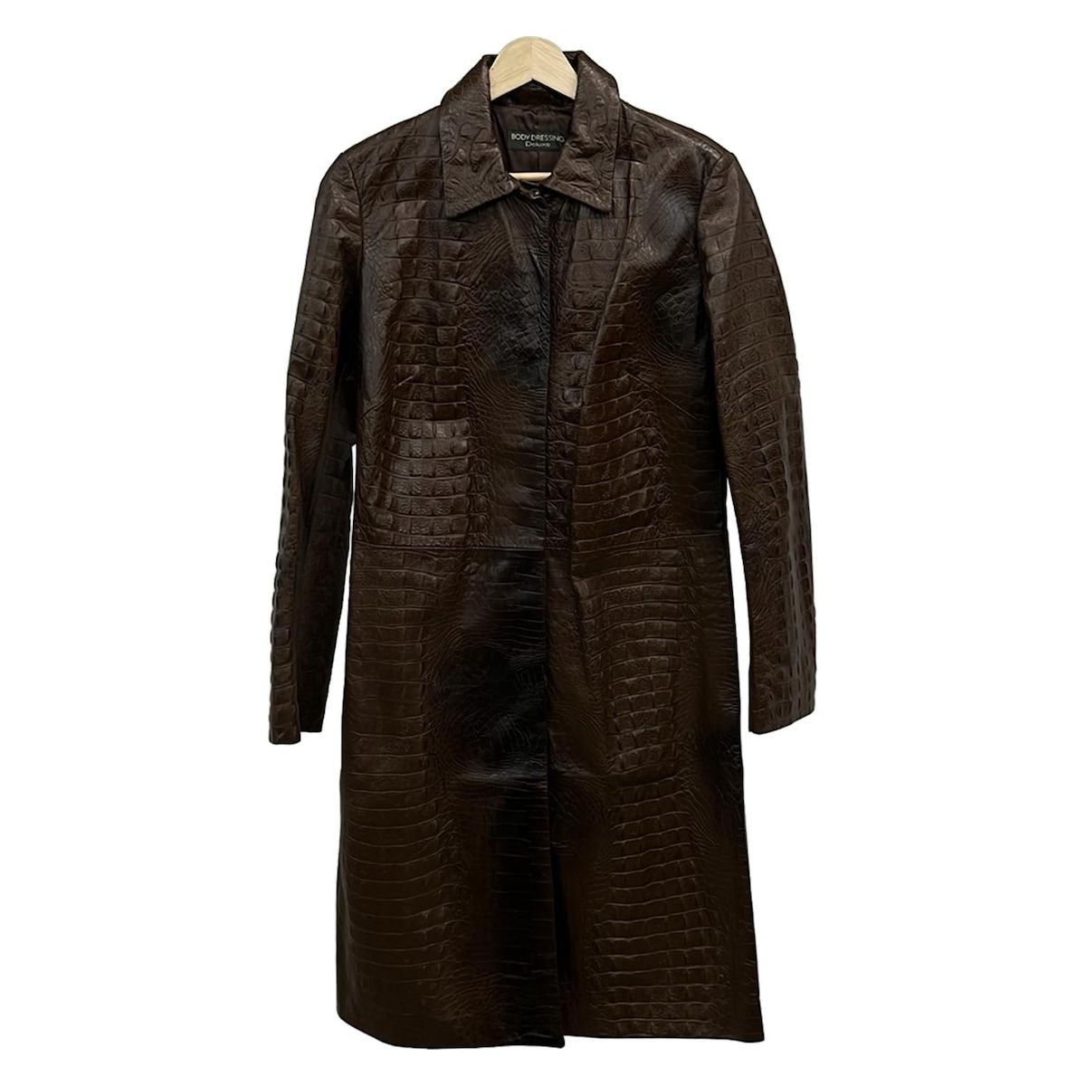 BODY DRESSING Deluxe(ボディドレッシングデラックス) コート サイズ9 M レディース美品 - ブラウン 長袖/レザー/春/秋