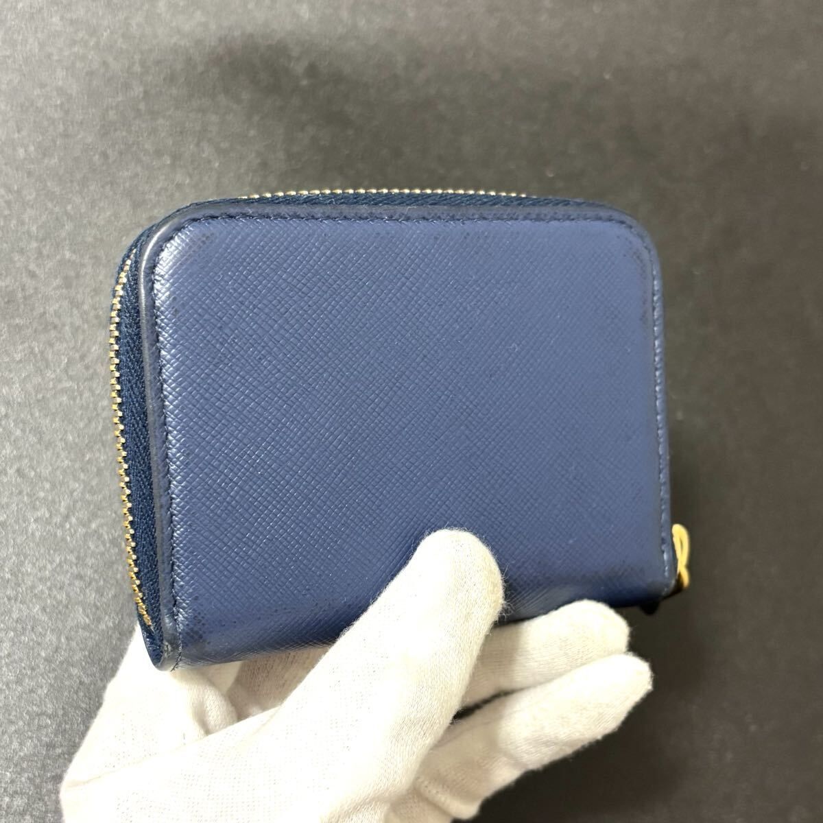 r 29 プラダ サフィアーノ ブルー コインケース 小銭入れ PRADA
