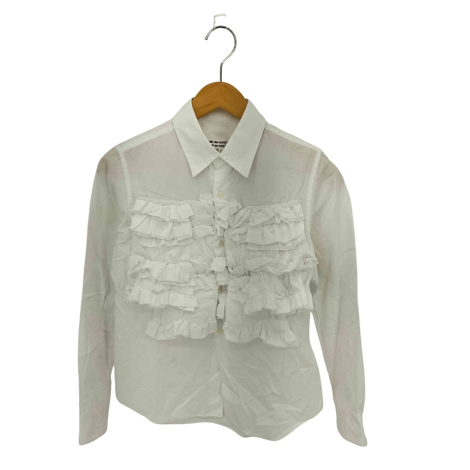 コムデギャルソンコムデギャルソン COMME des GARCONS COMME des GARCONS 09AW フリルドッキング レギュラー 長袖シャツ ブラウス レディース XS