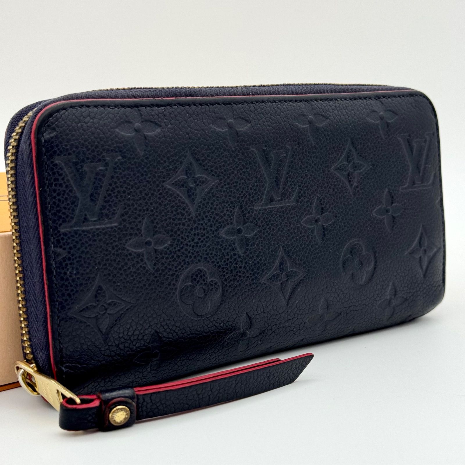 ルイヴィトン ジッピーウォレット 長財布 LOUIS VUITTON モノグラム アンプラント マリーヌルージュ ネイビー 紺 ラウンドジップ ラウンドファスナー サイフ 小物 ブランド