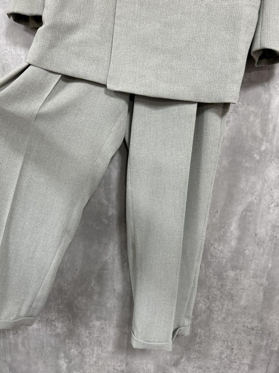 PARLANDO VORIE でかいサイズ バブル期 ヴィンテージスーツ セットアップ ジャケット パンツ スーツ size46 水色 メンズ