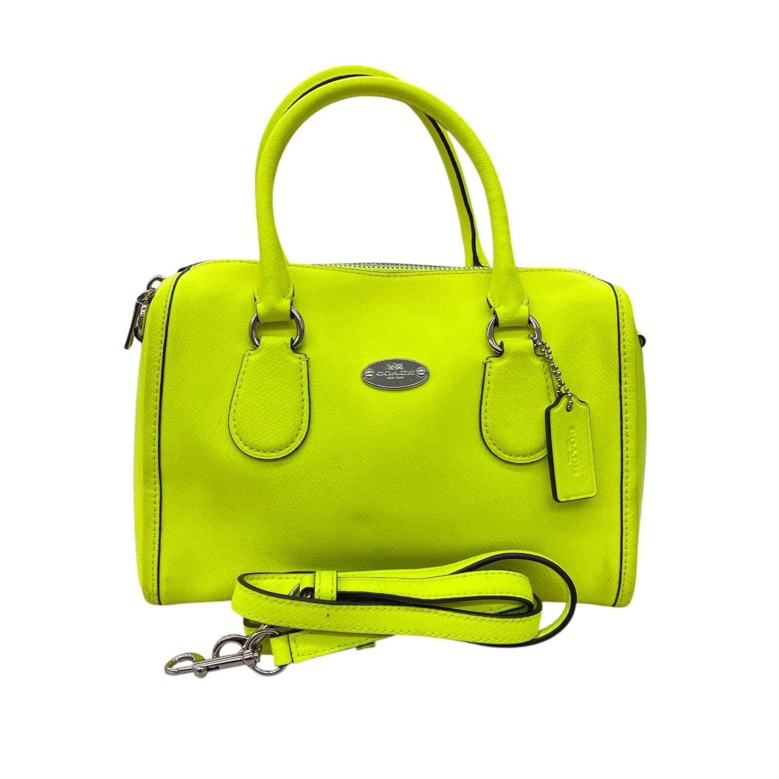 ☆EM1175 COACH コーチ 2wayバッグ ネオンイエロー ショルダーバッグ 