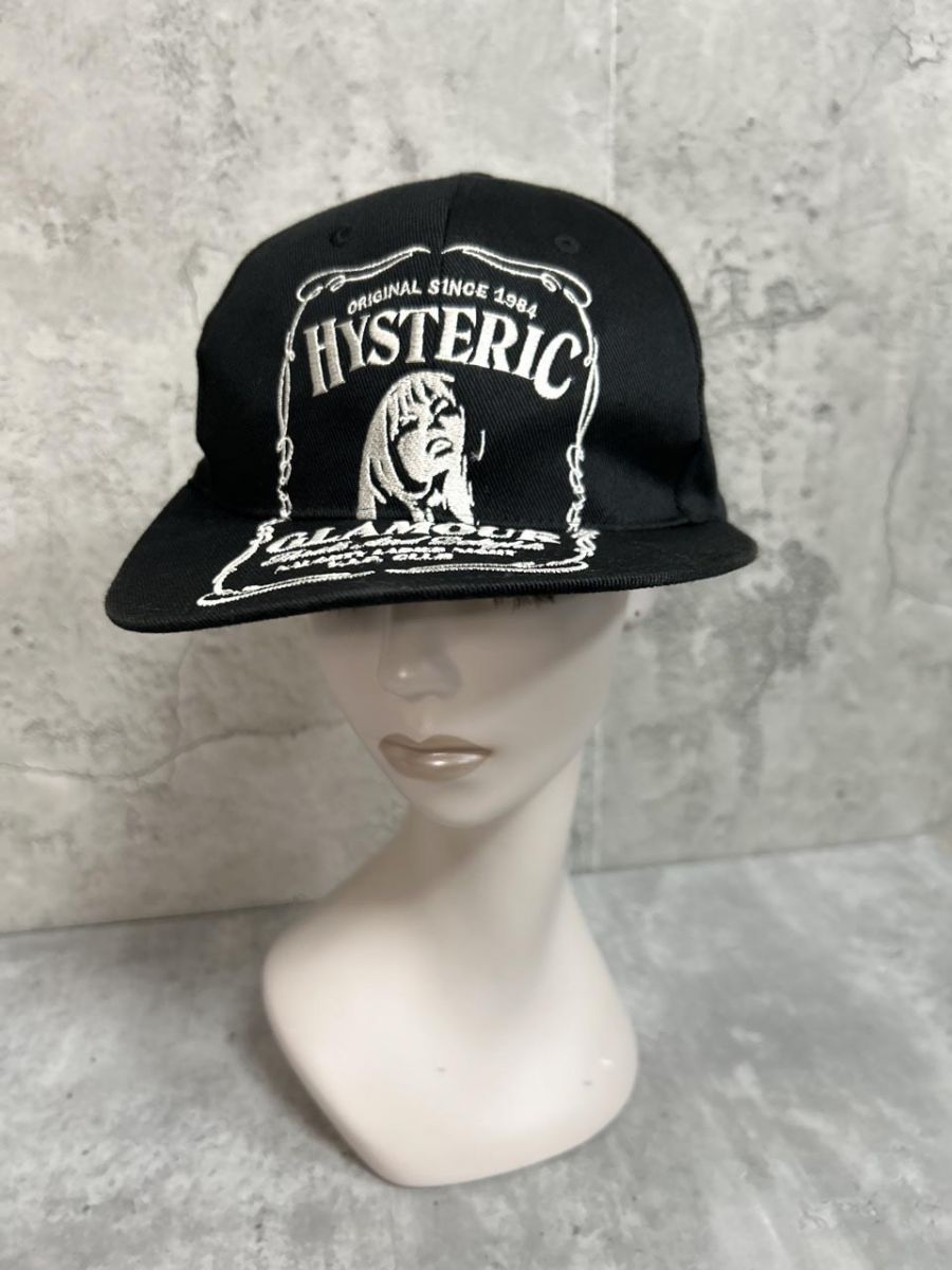 HYSTERIC GLAMOUR ヒステリックグラマー 刺繍 ベースボール キャップ sizeF 黒 メンズ