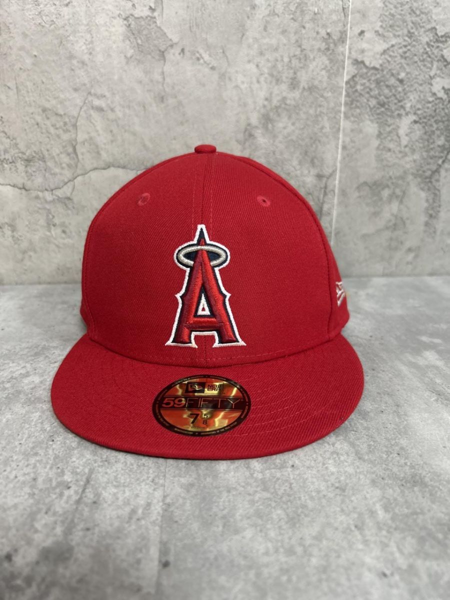 New Era ニューエラ エンゼルス ベースボール キャップ sizeF/赤