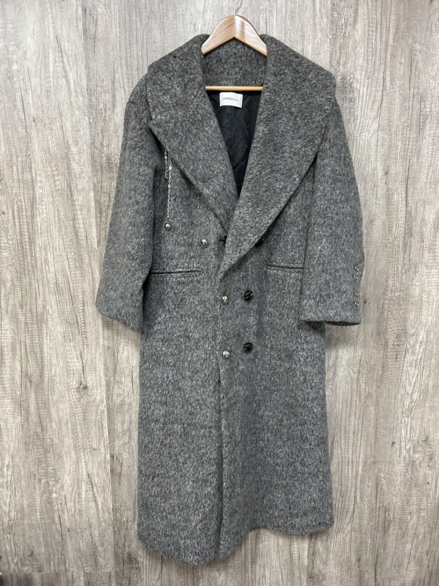 ANDREA - Co チェスター コート sizeF グレー レディース