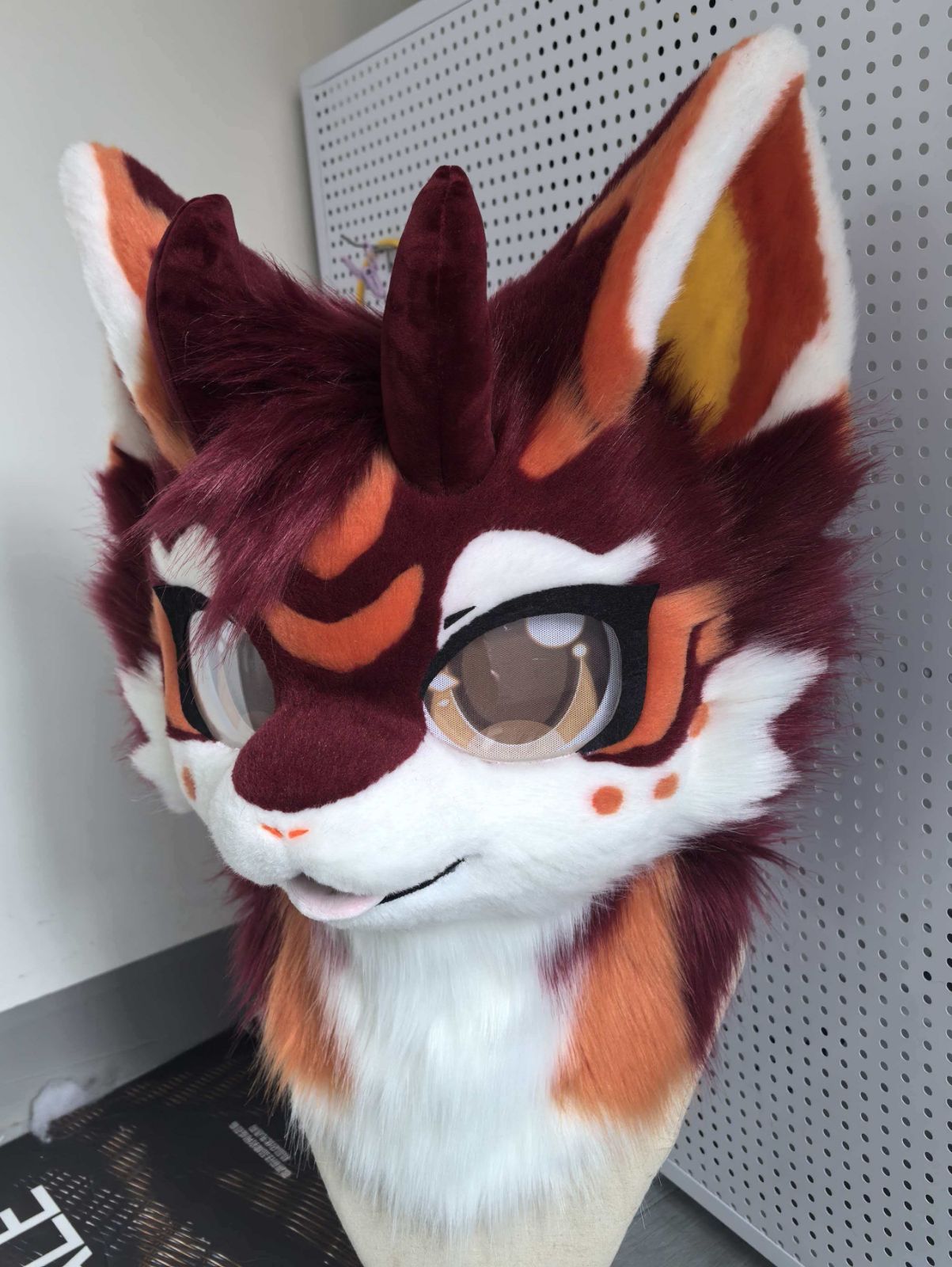 着ぐるみヘッド ドラゴン NO 423 赤 オレンジ色 全頭ヘッド ケモノ ファースーツ ぬいぐるみ コスプレ コスチューム kigurumi