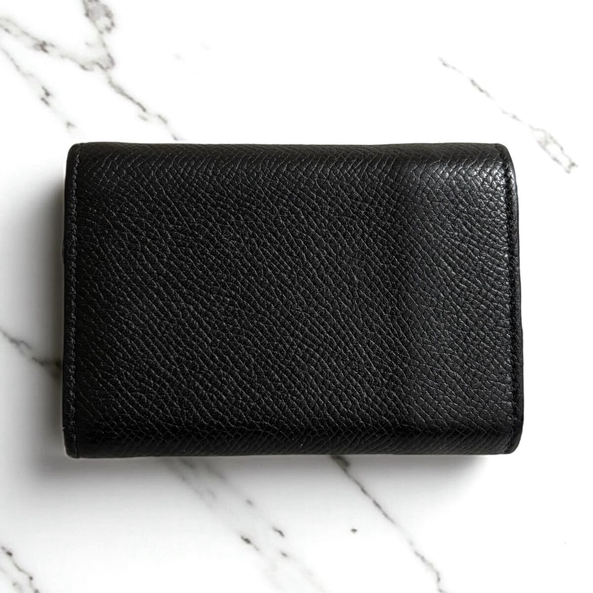 レディース r45 BALENCIAGA バレンシアガ レザー 3つ 三つ 折り 財布 ミニ コンパクト ウォレット コインケース 小銭入れ 付き