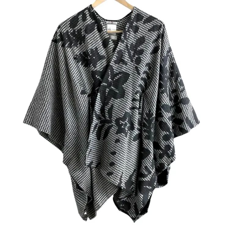 ソウソウ SOU・SOU 千鳥格子 花柄 トグル釦 きさらぎ 羽織り コート