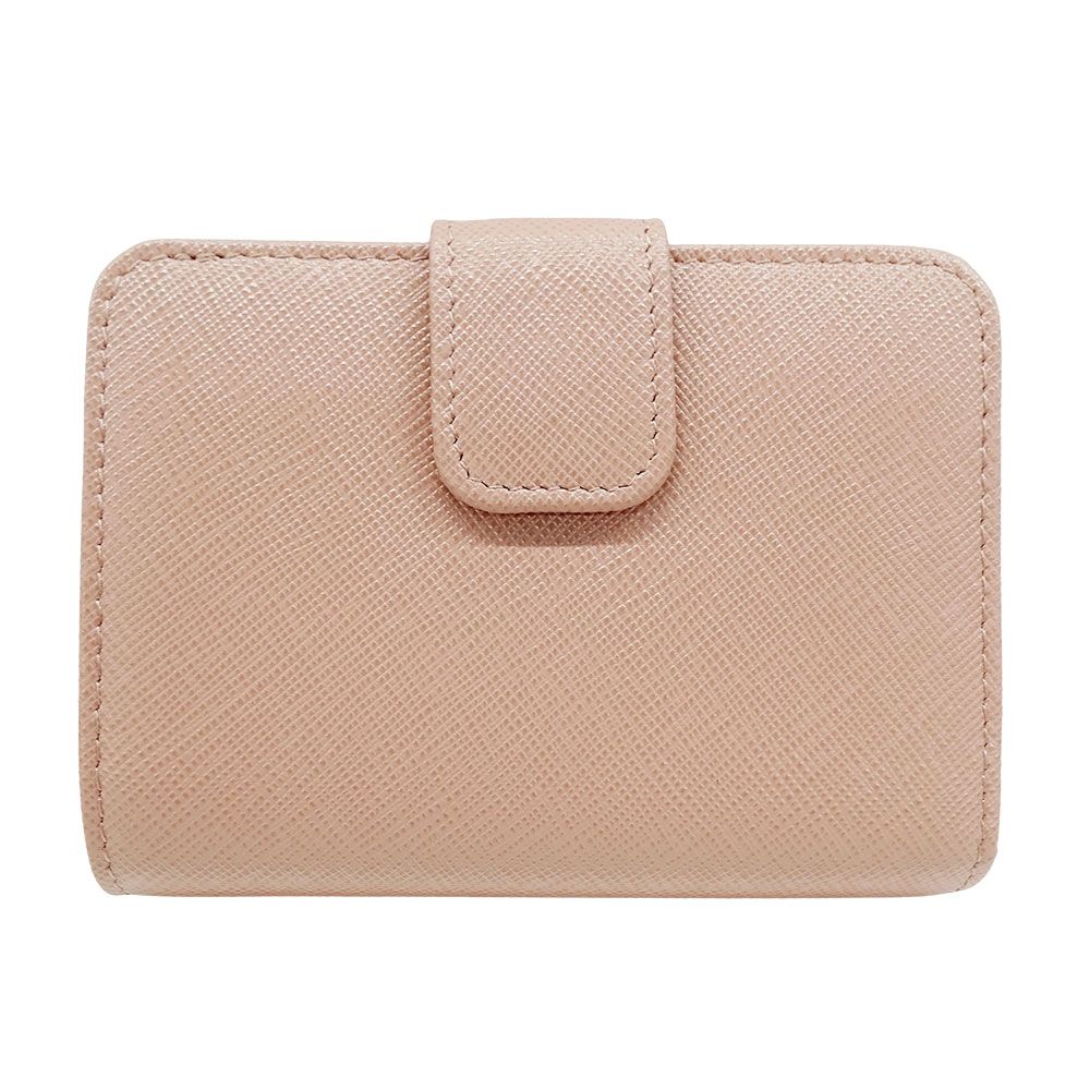 プラダ PRADA 財布 レディース ブランド 二つ折り財布 サフィアーノ ピンクベージュ 1 ML 018 コンパクトウォレット シンプル おしゃれ 大人