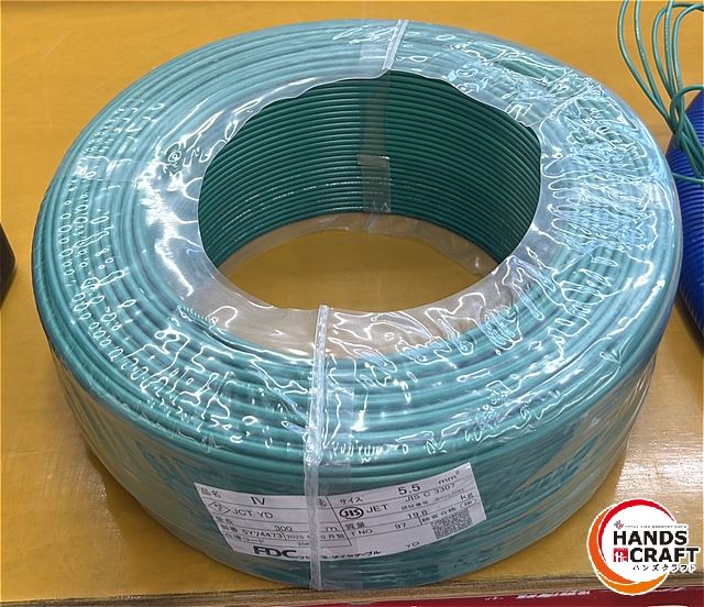  フジクラ 5 5ｍｍ² IV線 300ｍ 緑 製造 電設資材 材料 資材