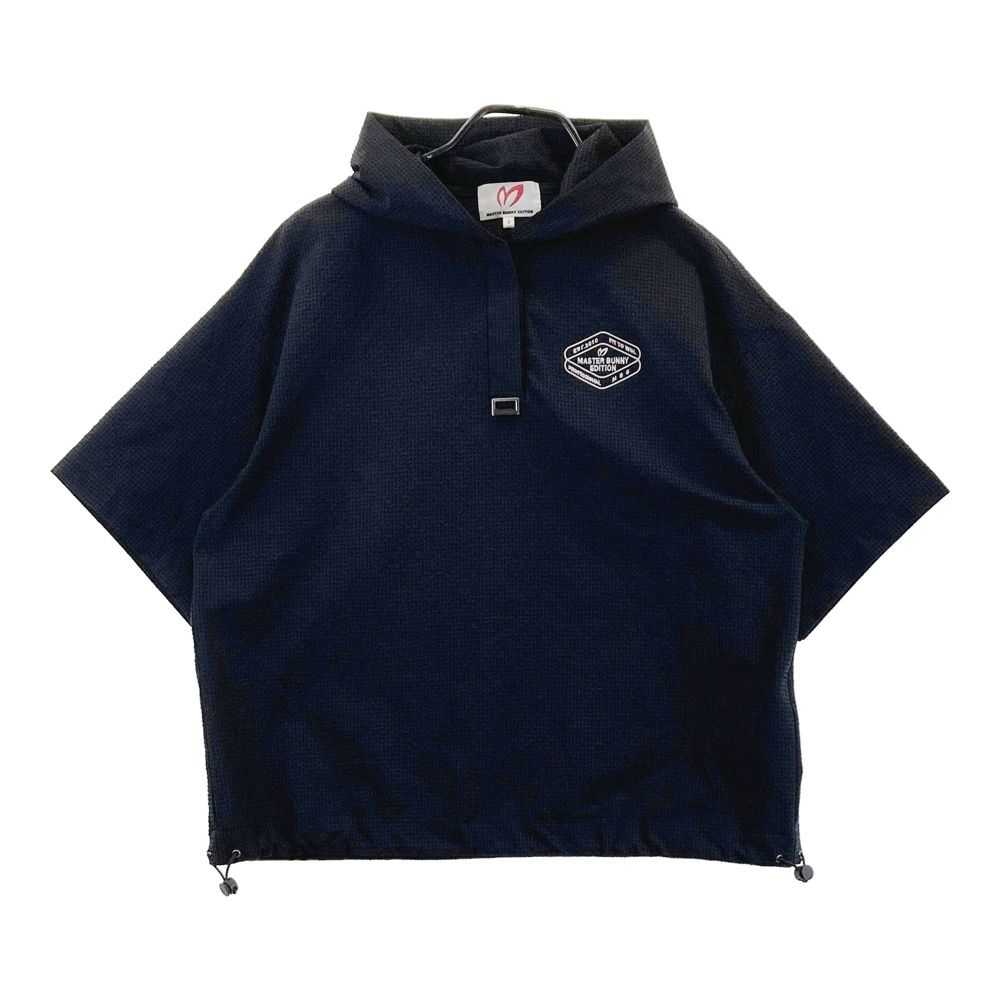 サイズ 2 MASTER BUNNY EDITION マスターバニーエディション モデル シアサッカー フード付き半袖Tシャツ ブラック系 240101560491 ゴルフウェア レディース ストスト
