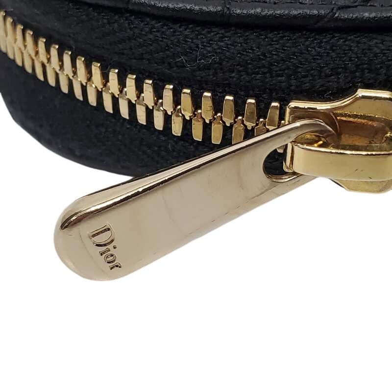  Christian Dior クリスチャンディオール Lady Call in フォンホルダー -900 U ブラック レザー レディース スマホショルダーバッグ ショルダーバッグ