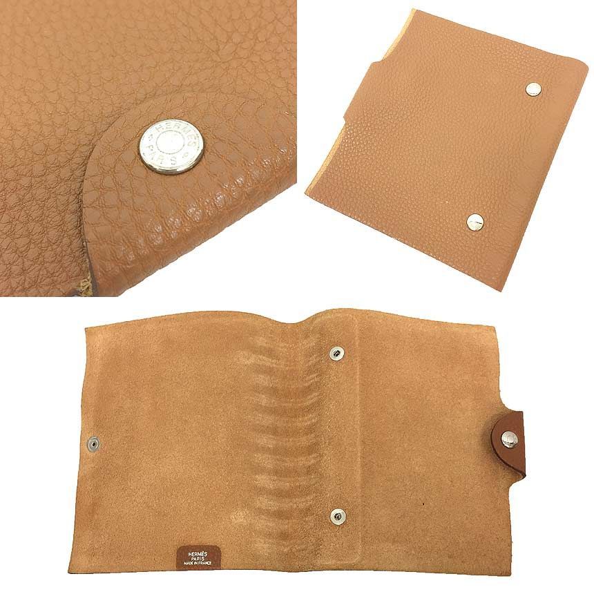 HERMES エルメス ユリスPM ヴォー トゴ 手帳カバー ノートカバー キャメルブラウン aq11702