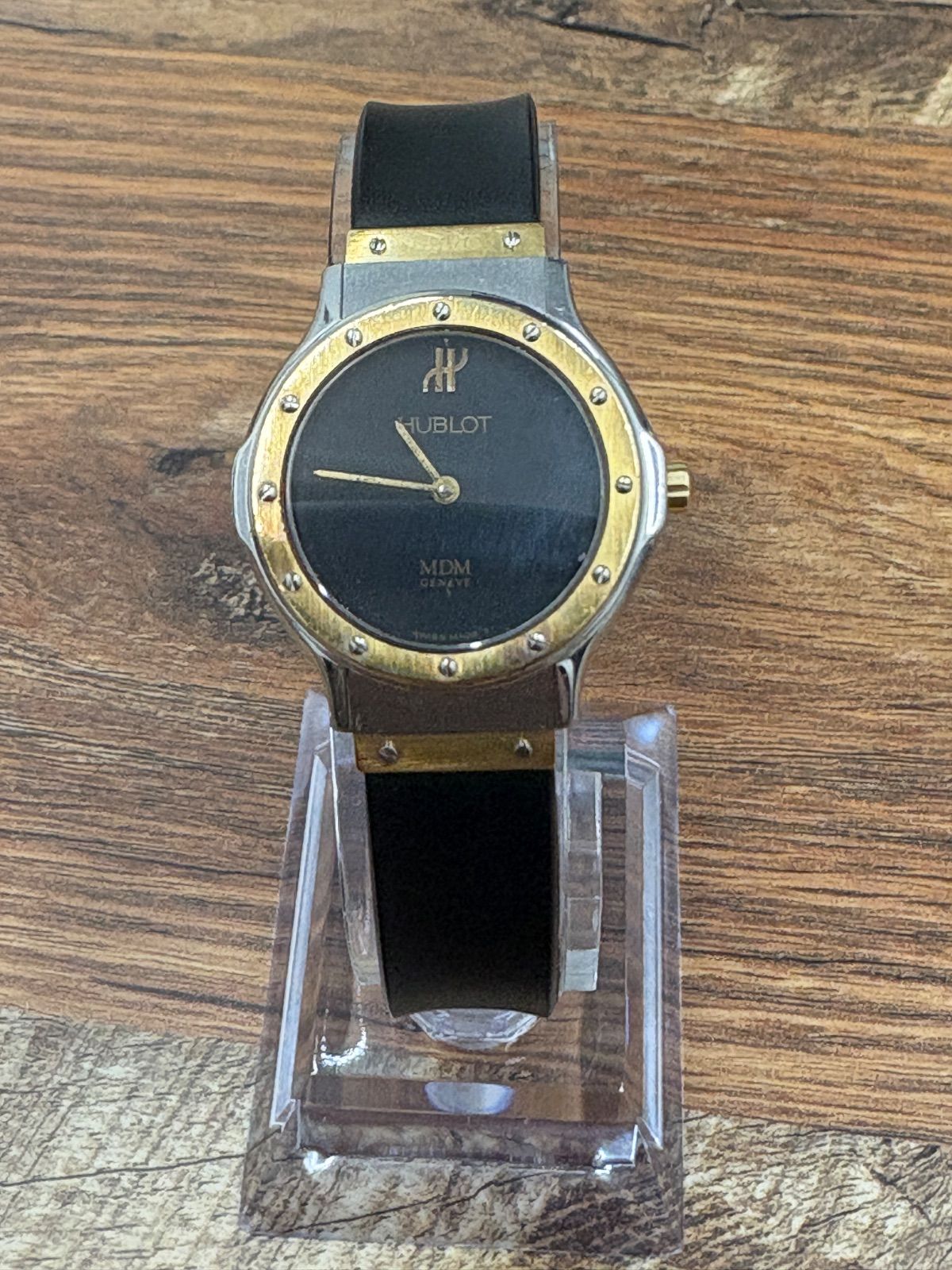 ウブロ HUBLOT 1391.2 MDM クラシック K18YGベゼル デイト クォーツ レディース