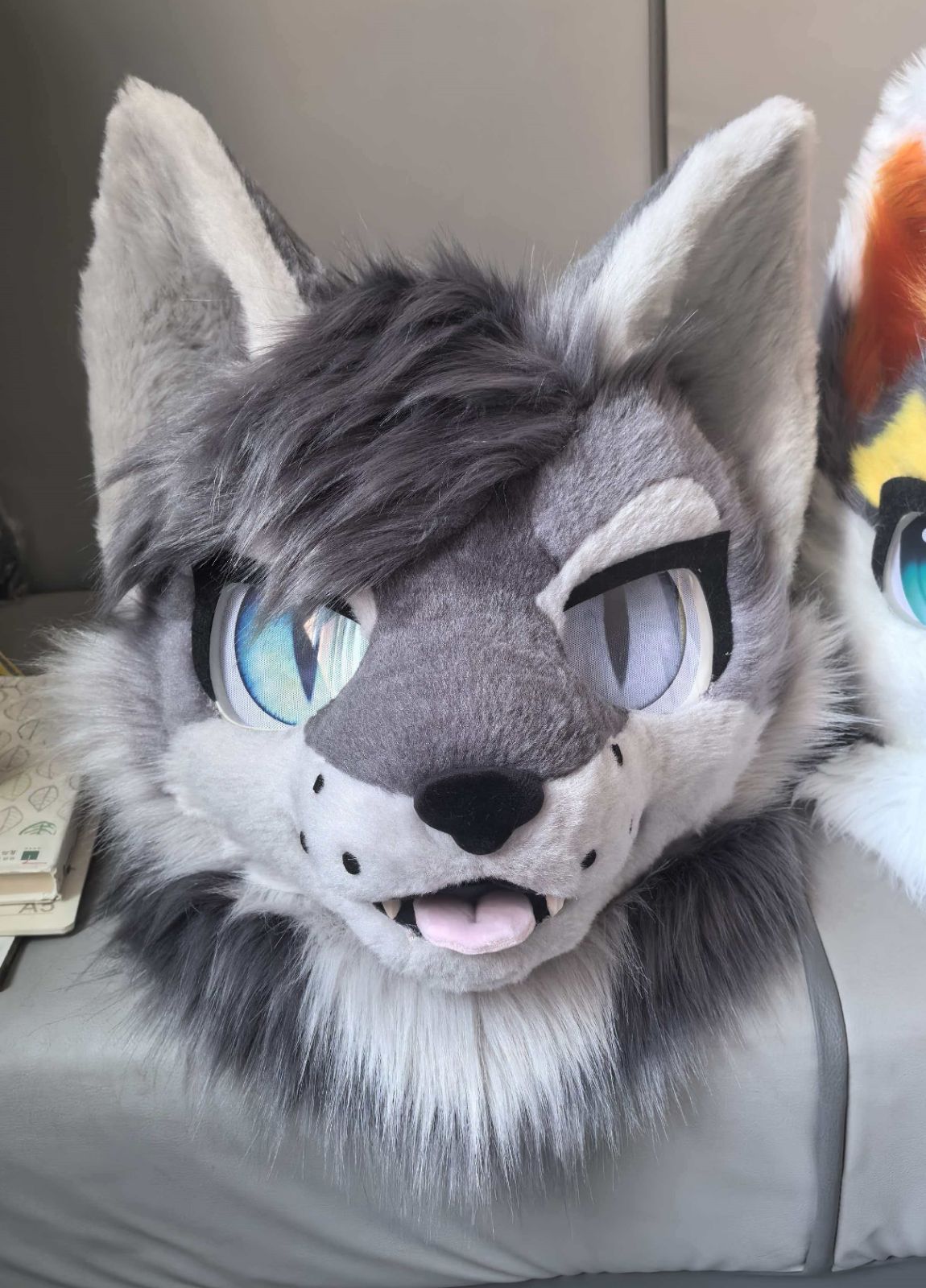 着ぐるみヘッド 犬 NO 425 灰色 グレー 全頭ヘッド ケモノ ファースーツ ぬいぐるみ コスプレ コスチューム kigurumi