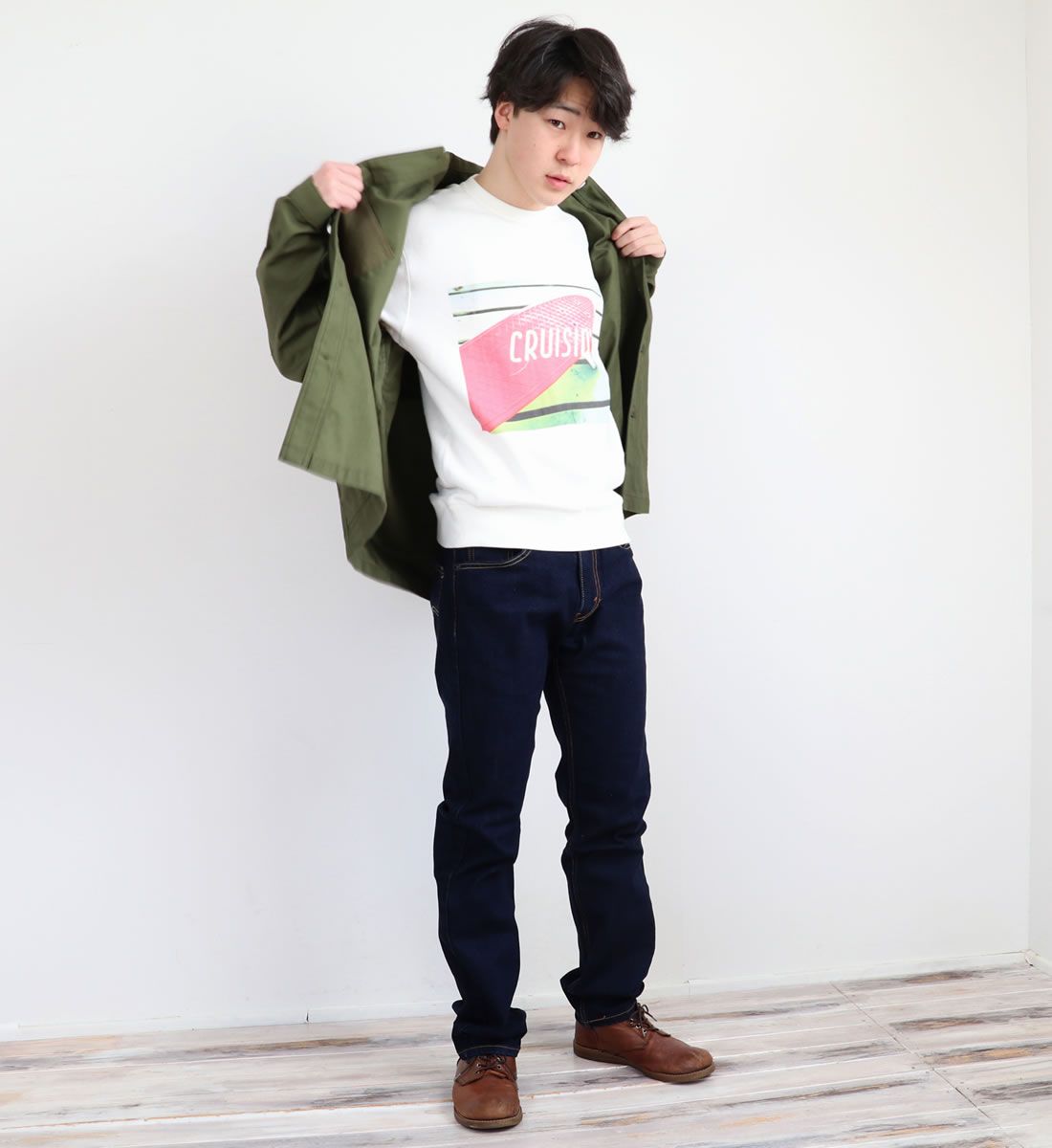 ジョンブル メンズ Johnbull クルーネックプルオーバースウェット