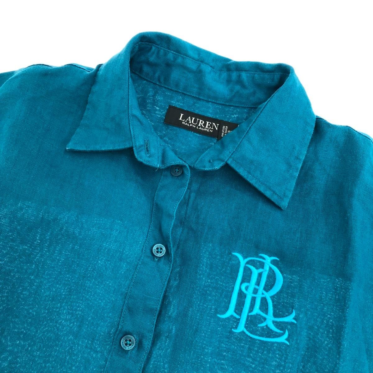 LAUREN RALPH LAUREN ローレンラルフローレン リネンショートスリーブ 