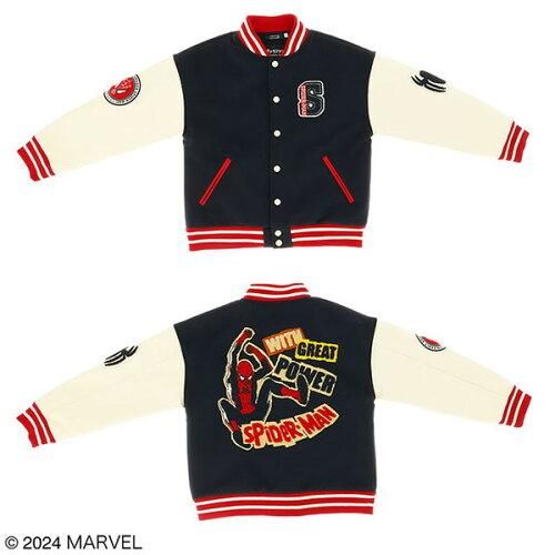 5営業日で発送 丸眞 Marvel マーベル スパイダーマン グレートパワー スタジャン 3L アウターメンズ キャラジャン 2505046700