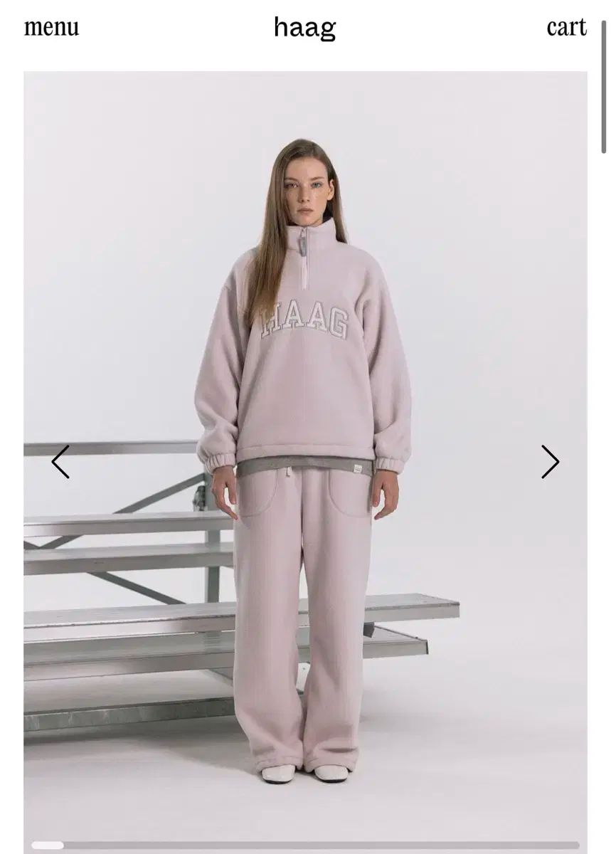 ヘイグ ハーフ ジップアップ フリース ピンク GINKGOPHARMACY_COM