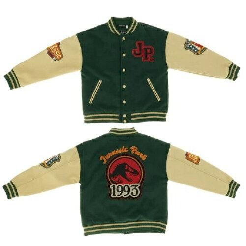 5営業日で発送 丸眞 ジュラシックワールド ジュラシックグリーン スタジャン 3L アウター レディース メンズ キャラジャン 4985015600