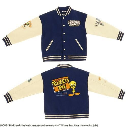 5営業日で発送 丸眞 ルーニー テューンズ フィーチャリングトゥイーティーパイ スタジャン L アウター メンズ レディース 4105094000