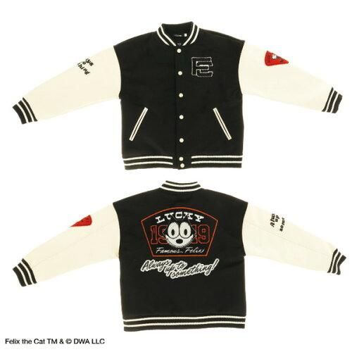 5営業日で発送 丸眞 フィリックス ラッキーキャット スタジャン L アウター レディース メンズ キャラジャン 4755019700