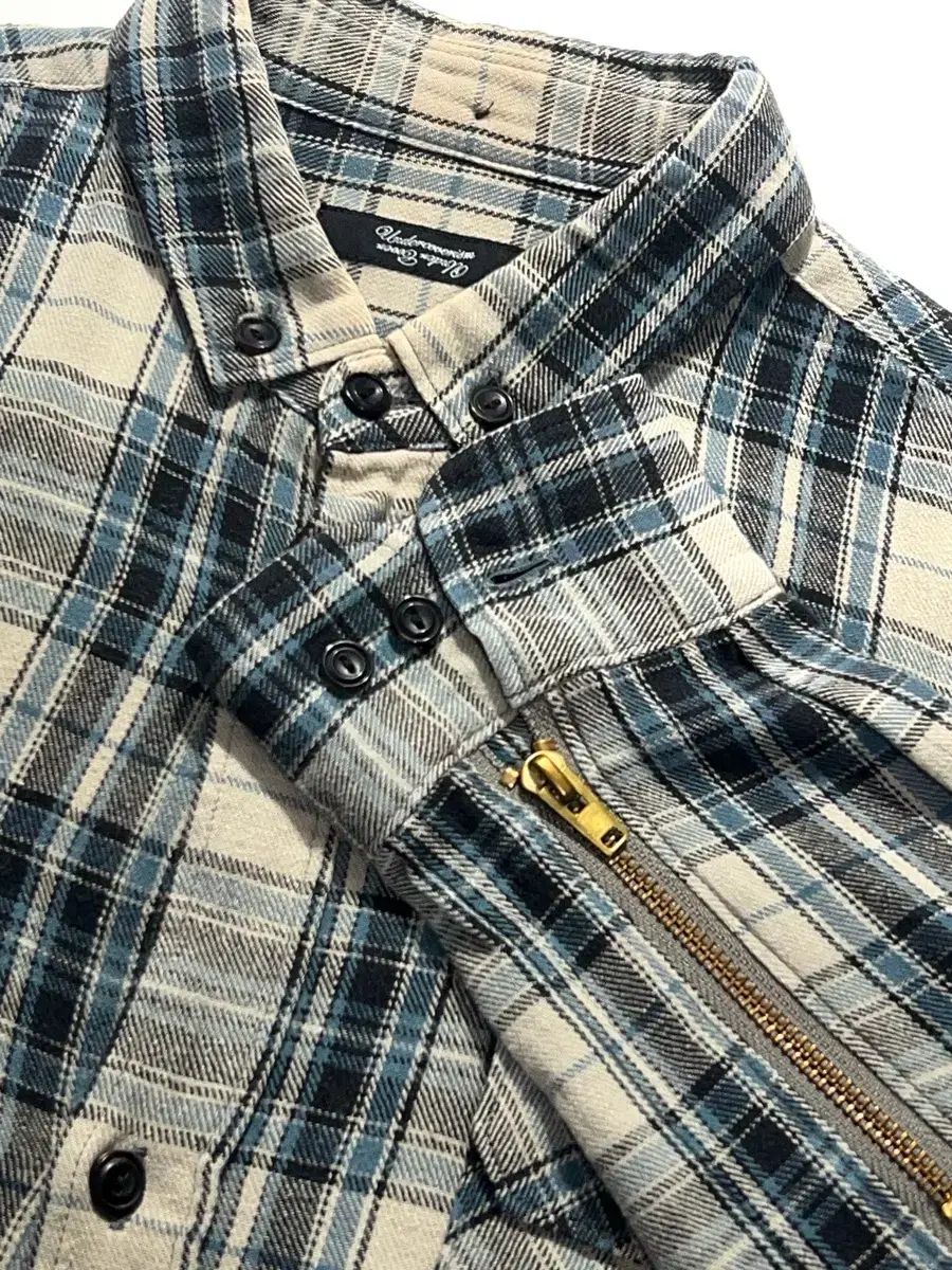 アンダーカバー ダブル ポケット チェック シャツ