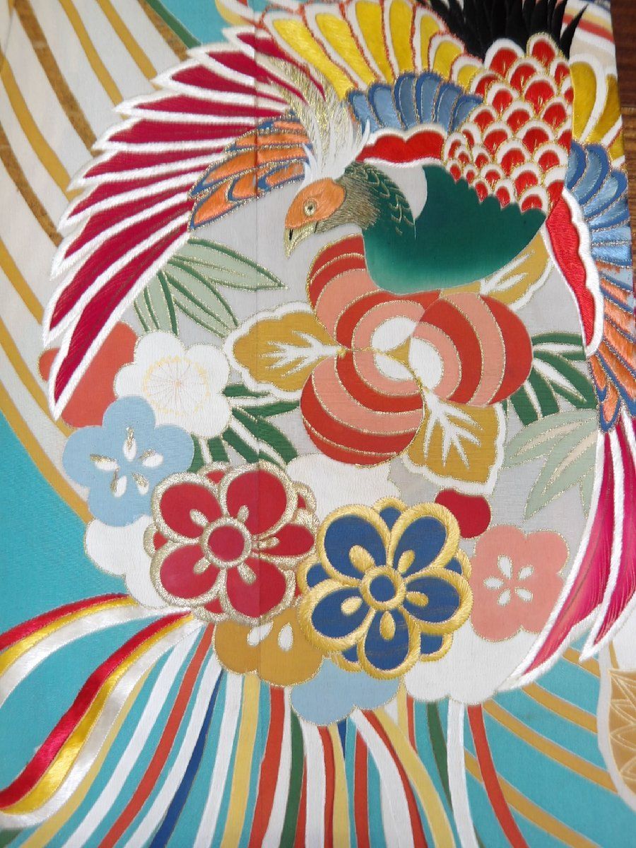  P 40896 十三参り 振袖 袷 手描き友禅 大正ロマン k 振袖 着物