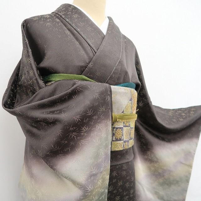 ❁tomihisa❁新品 二代目一竹 落款 着物“一竹の辻ヶ花…花のなかりせば