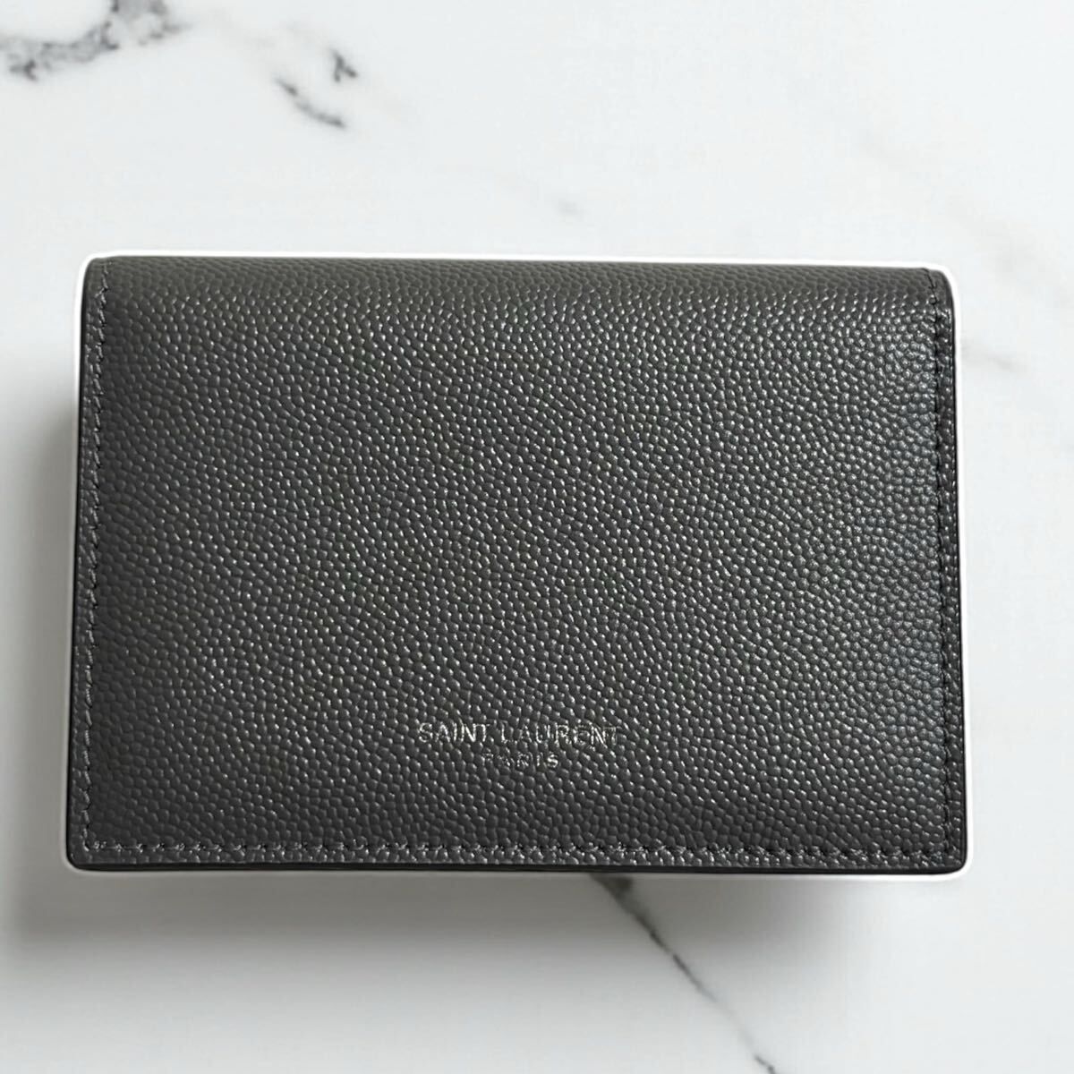 r 72 サンローラン カードケース 名刺入れ グレー Saint Laurent