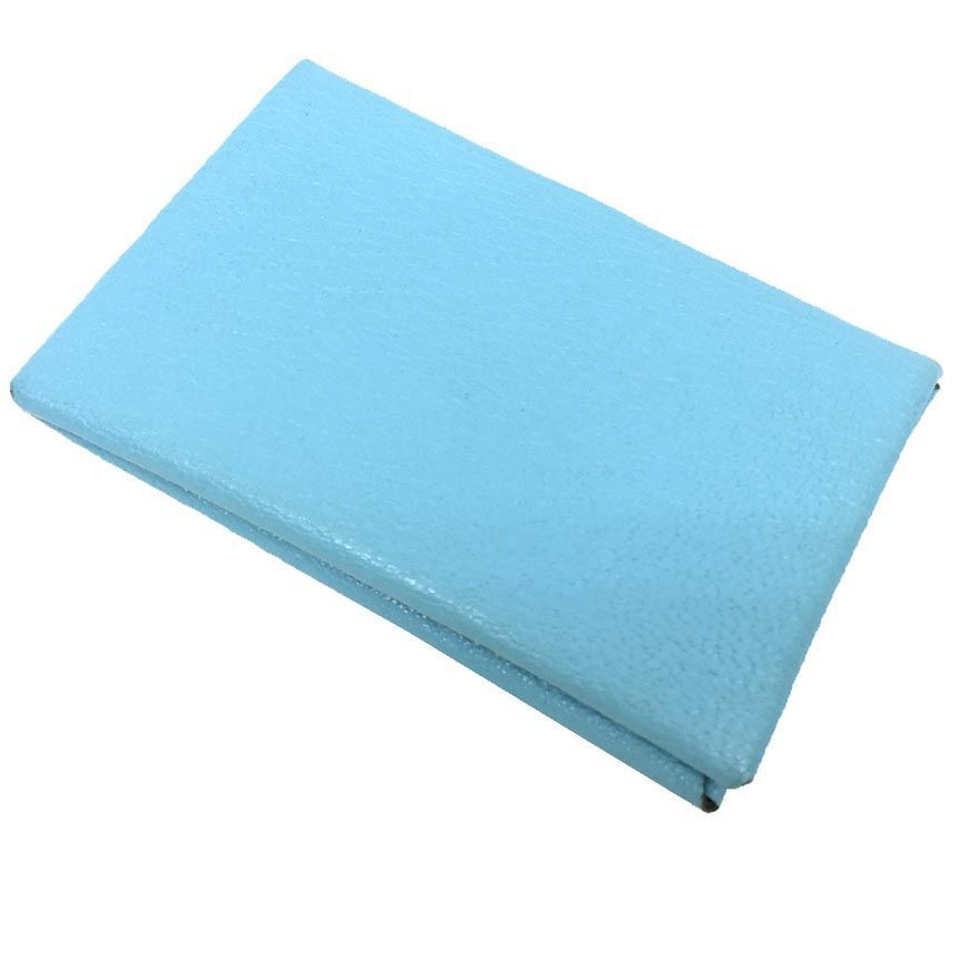 HERMES カルヴィ ヴェルソ エルメス レザー カードケース 名刺入れ ライトブルー aq 11699