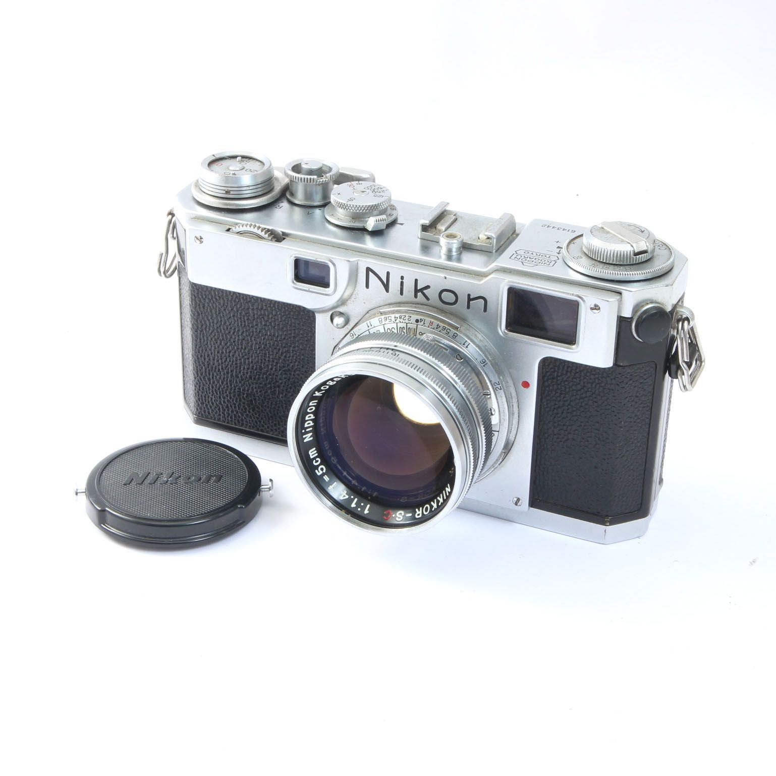 Nikon ニコン S2 シルバー NIKKOR-SC 5cm F1.4 レンジファインダー フィルムカメラ