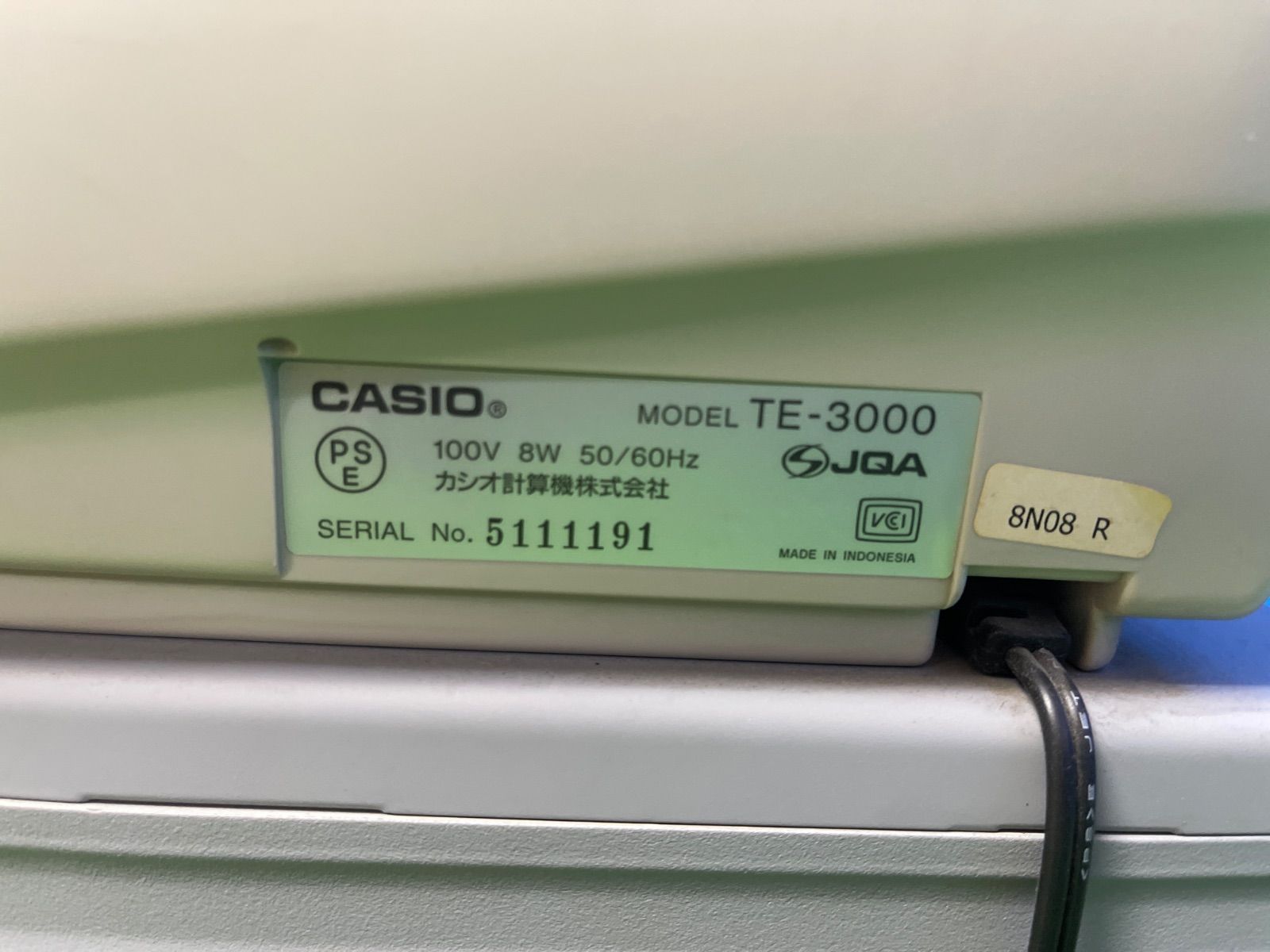 X885☆CASIO レジスター TE-3000 カシオ 動作品・保証付・送料無料