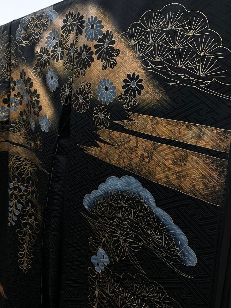 振袖 仮絵羽 金駒 金彩 舞台衣装 正絹 未仕立て品 八掛付き MOK812