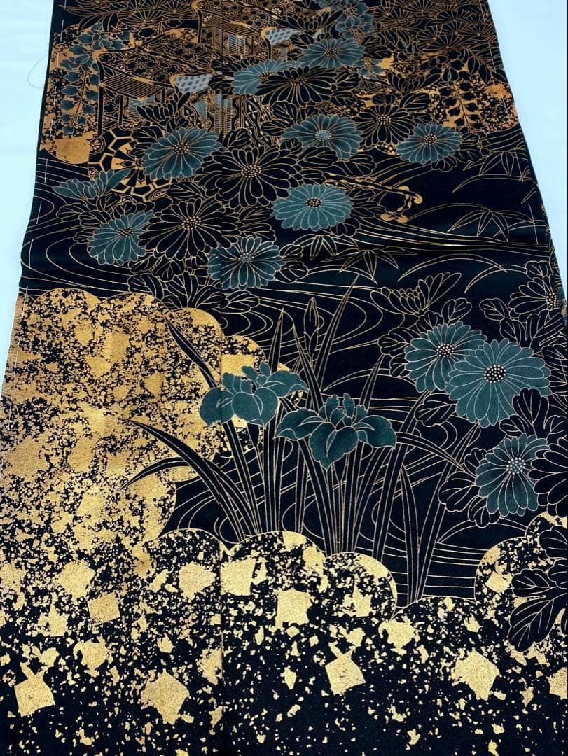 振袖 仮絵羽 金彩 舞台衣装 正絹 未仕立て品 八掛付き MOK811 - メルカリ