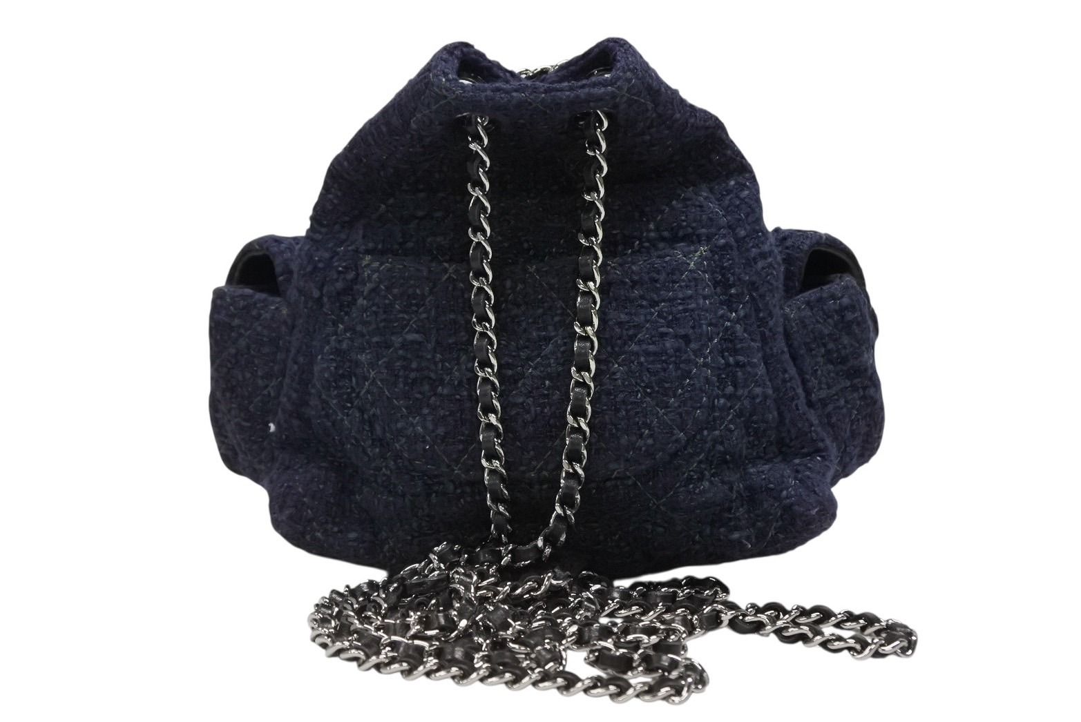 極美品 CHANEL シャネル ツイード バックパック ミニ リュック 17番台