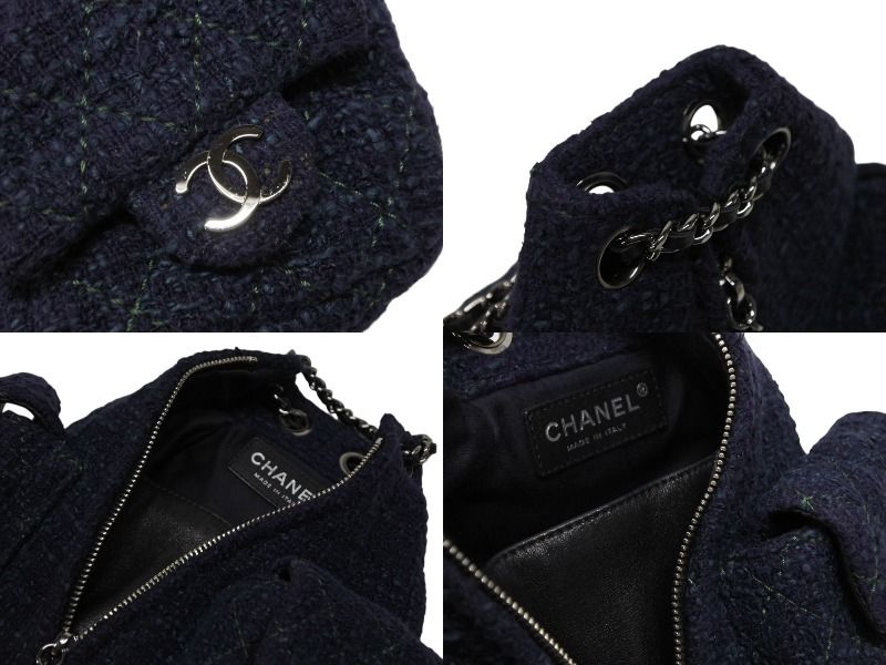 極美品 CHANEL シャネル ツイード バックパック ミニ リュック 17番台