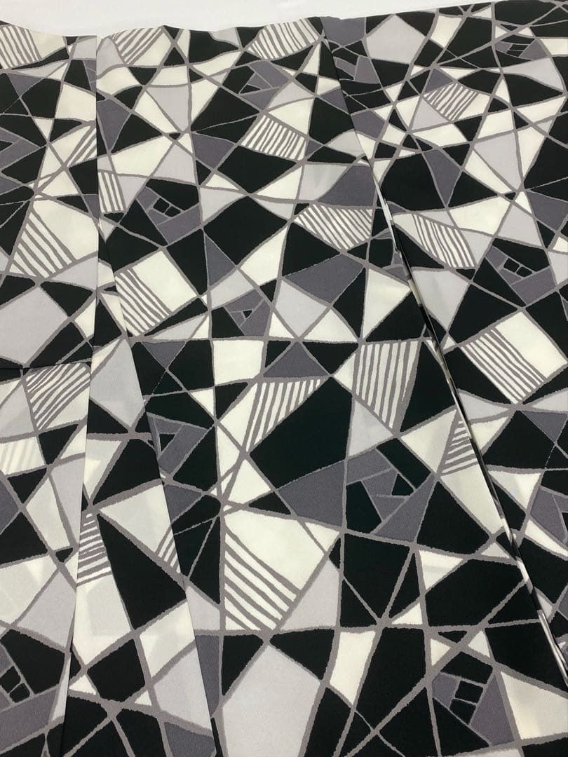 二尺袖 ポリエステル着物 袴用 幾何学模様 MOP 469