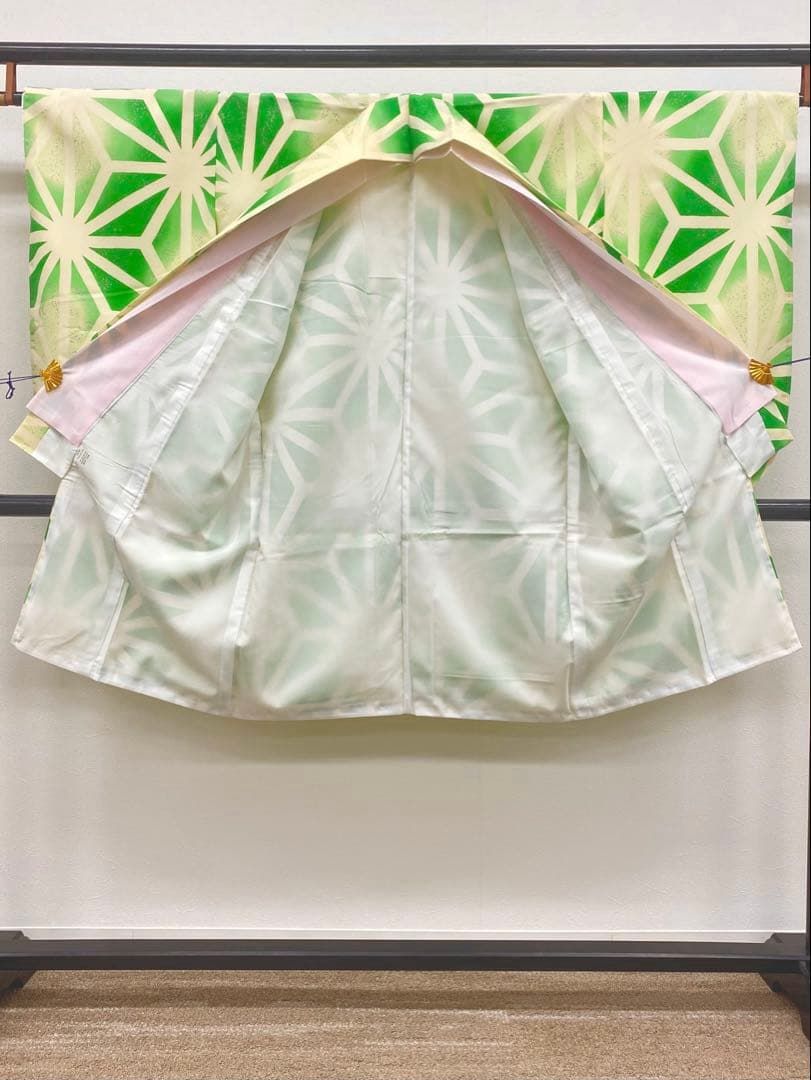 ポリエステル着物 銀彩