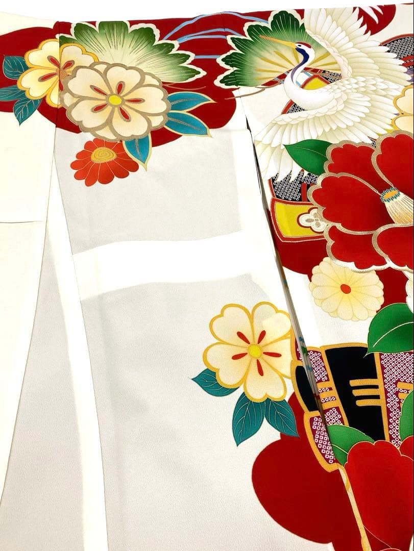 ポリエステル振袖 玉城ティナ×キスミス 金彩 椿 身丈168cm MOP477