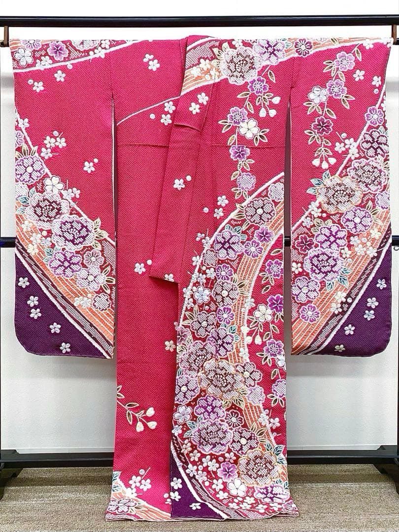  ポリエステル振袖 金駒 刺繍 身丈170 cm MOP 478 振袖 着物