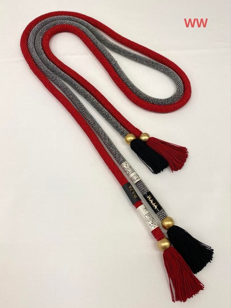 ガラスビーズ帯締め 2本セット RAJA 撚房 WW