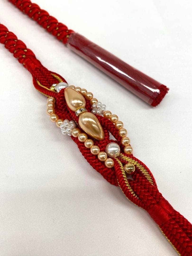 振袖用帯締め 飾り付き 7本おまとめ 正絹 YY