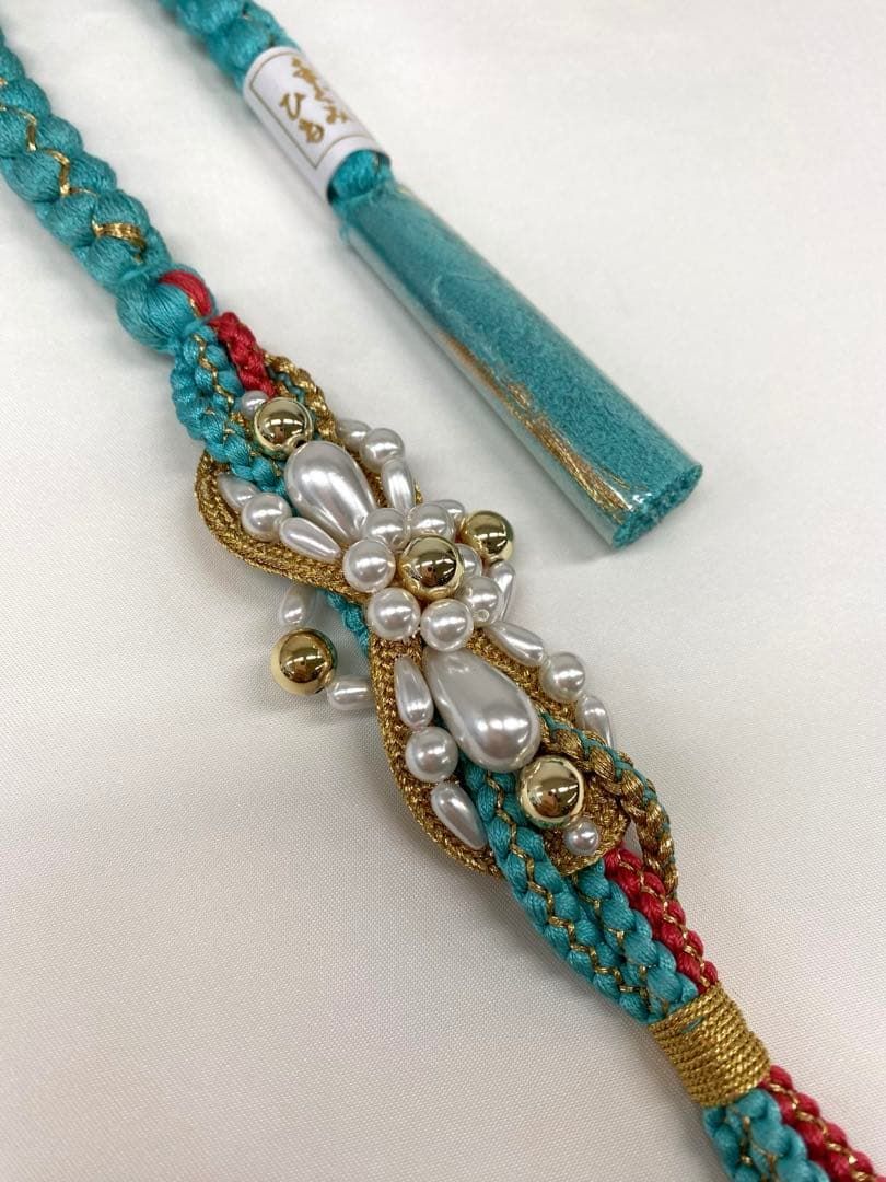  振袖用帯締め 飾り付き 7本おまとめ 正絹 YY 帯締め 帯留め 帯飾り