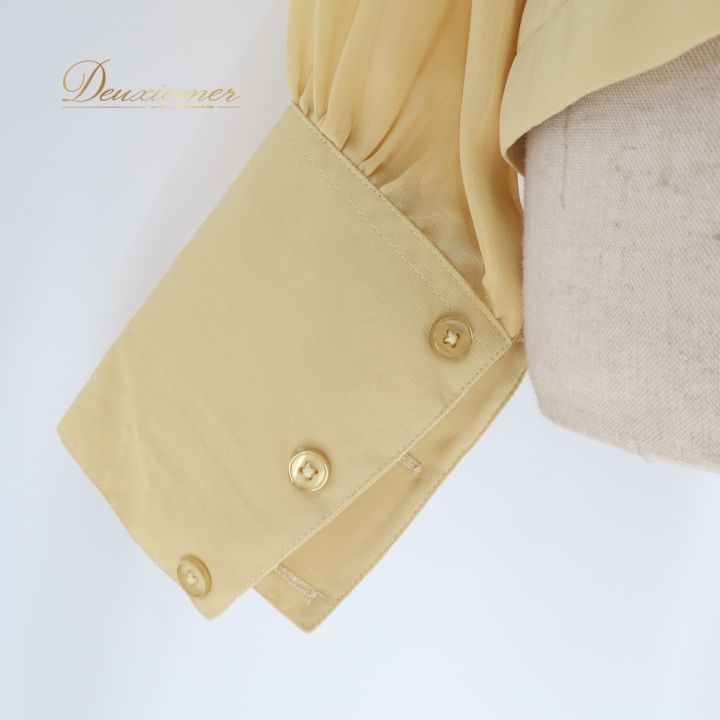 フラメンコ 衣装 トップス ブラウス 長袖 フリル 軽い 無地 薄い レース ダンス パーティ 発表会 ベージュ系 イエロー系 柔らかい ボタン トレンド スタイリッシュカジュアル コーディネート フェミニン オシャレ レディースブ シンプル 上品