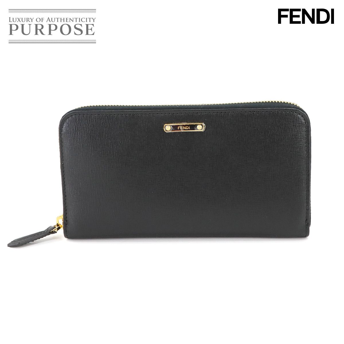 未使用 展示品 フェンディ FENDI ラウンドファスナー 長財布 レザー