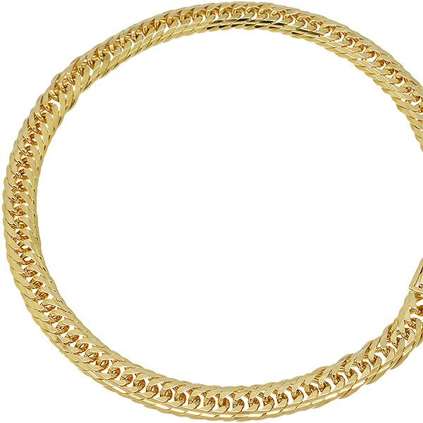 返品可 K18YG 14面トリプル 喜平ブレスレット 18.5cm 10.7g A キヘイ 18金 イエローゴールド