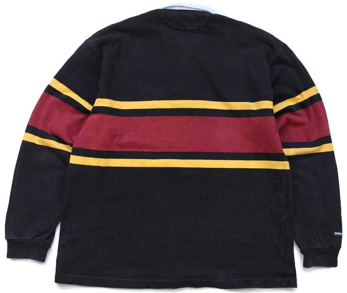 カナダ製 BARBARIANバーバリアン SJB 刺繍 コットン ラガーシャツ 黒